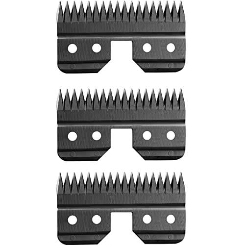 3pcs Black Fast Feed Ceramic Blades Replacement Blades for Oster Fast Feed Clipper A5 Grooming Clippers Movable Blade