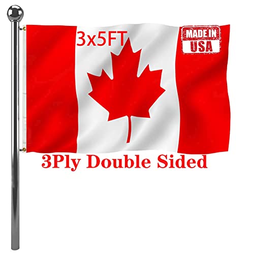 Jayus Canada Flags 3x5 Outdoor Double Sided Heavy Duty Canadian National Flag Banner with 2 Grommets