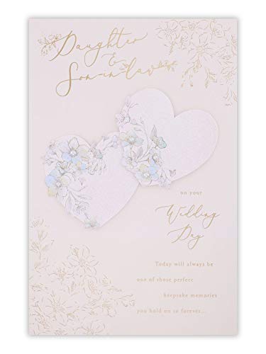 Clintons: Floral Hearts Wedding Daughter & Son-In-Law Card 165x254mm multi-color 1163418