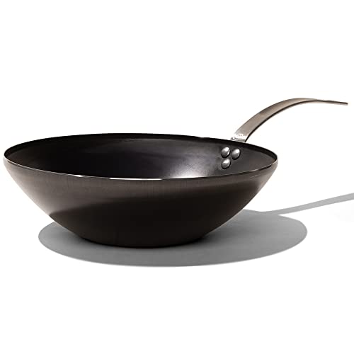 Made In Cookware - 12" Blue Carbon Steel Wok - (Like Cast Iron, but Better) - Professional Cookware France - Induction Compatible