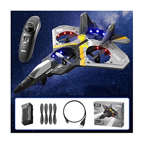 Vucootli 2023 New Upgrade V17 Jet Fighter Stunt RC Airplane, USB Rechargeable RC Plane, 360 Stunt Spin Remote Control Airplanes, Durable Battery Life, for Adults Kids (A)