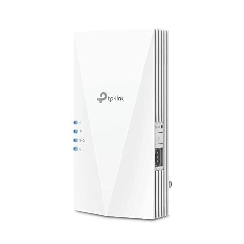 TP-Link AX1800 WiFi 6 Extender Internet Booster, Covers up to 1500 sq.ft and 30 Devices, Dual Band Wireless Signal Booster Repeater, Gigabit Ethernet Port, AP Mode, OneMesh Compatible(RE600X)