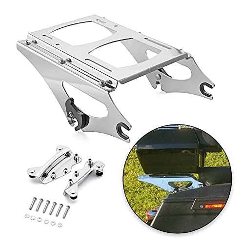 WeiSen Two-Up Tour Pack Pak Mounting Luggage Rack Detachable  Docking Hardware Kit Compatible with Harley 2009-2013 Touring Road King Electra Road Street Glide