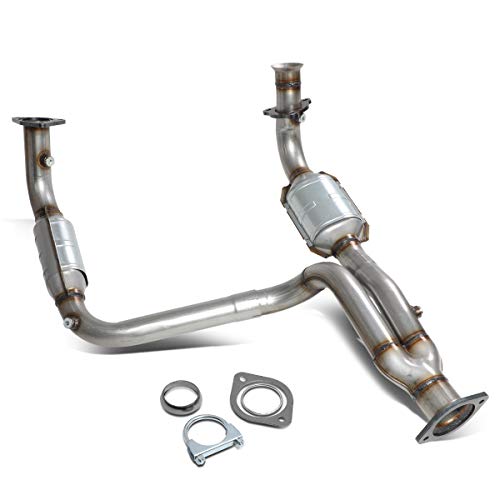 DNA Motoring OEM-CONV-001 Factory Style Catalytic Converter Exhaust Y-Pipe Replacement Compatible With 02-05 Escalade Avalanche 1500 4.3 4.8 5.3L