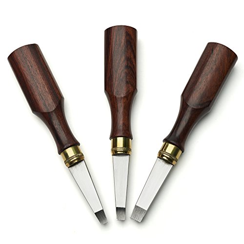 Kings County Tools Gunsmith Screwdriver -Set of 3 | Hollow Ground Tips | 6" Long with Rosewood Handles and Brass Ferrules | 3/16", 1/4" and 5/16" Options