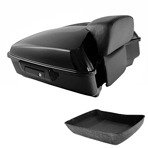 TCMT Chopped Tour Pack Black Latches Trunk Backrest Fits For HarleyTour Pak Touring CVO Road King Road Glide Street Glide Electra Glide 2014-2023