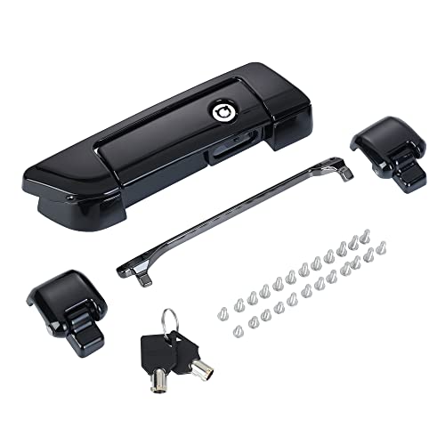 Mocardine Harley Tour Pack Latches Black,Tour Pak Pack Trunk Lid Latch with Keys Fit for Harley Touring/Road King/Road Glide/Street Glide/Electra Glide/Ultra-Classic 2014+