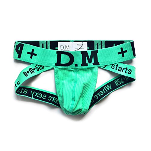 Men's Underwear Jockstrap Briefs (M, Green)