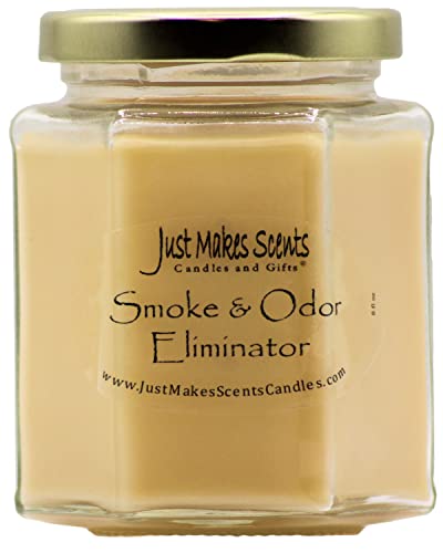 Smoke and Odor Eliminator Candle - Odor Eliminating Scented Candles for Home - Neutralizes Cigarette, Food, and Pet Smells | Natural Soy Wax Candle, Hand Poured in The USA