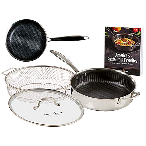 Copper Chef Titan Pan, Try Ply Stainless Steel Non-Stick Frying Pans, 5-Piece Cookware Set, 11 Inch and 8 Inch Pan
