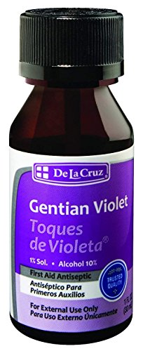De La Cruz Gentian Violet - Violeta de Genciana - Tincture of Violet 1% First Aid Antiseptic, 1 FL OZ