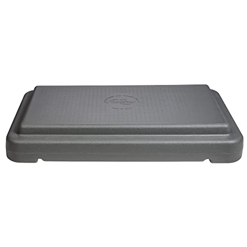 The Step (Made in USA) 4 Inch Stackable Aerobic Exercise Platform (Grey) with Non-Slip Surface and Nonskid Feet to Prevent Sliding