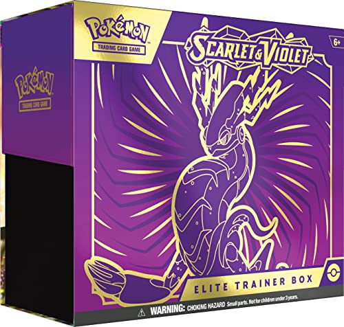 Pokmon TCG: Scarlet and Violet Elite Trainer Box - Miraidon Purple (1 Full Art Promo Card, 9 Boosters and Premium Accessories)