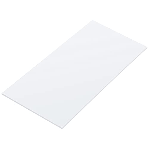 MECCANIXITY UHMW Sheet Ultra High Molecular Weight Polyethylene Sheet Hard Plastic Sheet Board 6.1''x 12 '' x 0.08'' White