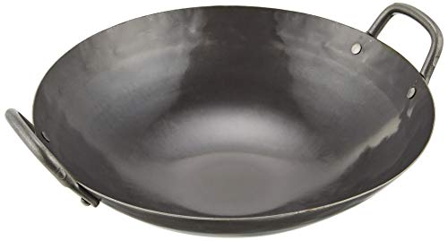 Yamada Iron Hammered Wok Pot, 10.6 inches (27 cm), Plate Thickness: 0.05 inches (1.2 mm)