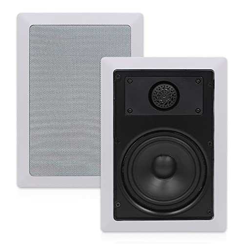 Herdio 5.25 Inch 2-Way Bluetooth in Ceilling Wall Speakers Perfect for Indoor/Outdoor Placement - Bath, Kitchen, Covered Porches(Pair)