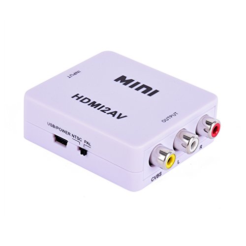 ELECSUM Mini Composite HDMI CVBS RCA to AV Video Converter Adapter 720p 1080p HRCA