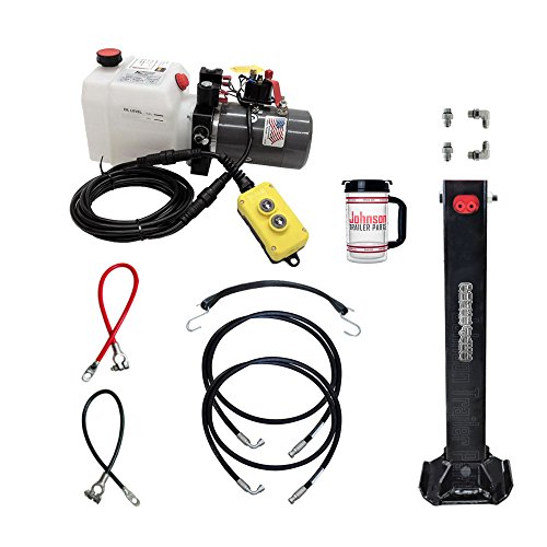 Single Hydraulic Trailer Jack Kit - Includes KTI Double Acting Hydraulic Pump