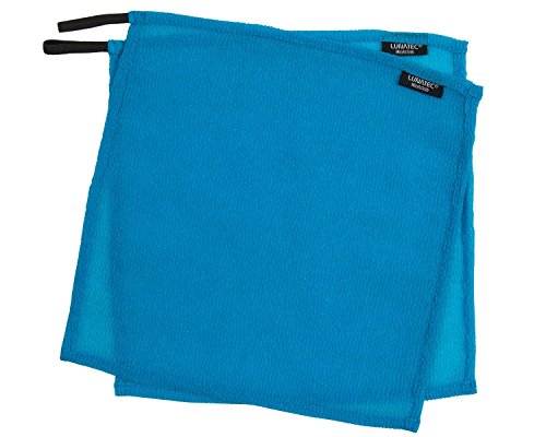 LUNATEC Self-Cleaning Travel Washcloth. Odor-Free, Quick Drying & Light Exfoliation. Wash Cloth is Ideal for Camping, Backpacking, Bathrooms, Gym, RVs and Boating. Compliments Any Travel Towel. (Blue 2pack)