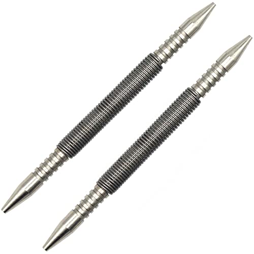 WHLLING 2-Piece Dual Head Combo Nail Setter, Double Ended 3/32& 1/8Spring Nail Set, 3500 PSI Striking Force Hammerless Nail Set Punch