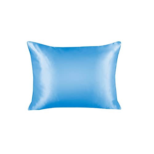 ShopBedding Luxury Satin Pillowcase for Hair  Standard Satin Pillowcase with Zipper, Jewel Blue (1 per Pack)  Blissford