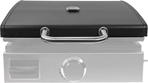 Table Top Griddle Hood for Blackstone 17" Hard Cover Hood Fits Blackstone Front Grease Griddle, 5010 Black with Temperature Gauge