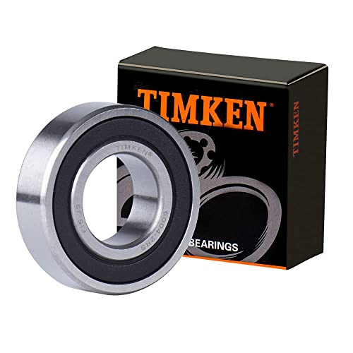 2PACK TIMKEN 6004-2RS Double Rubber Seal Bearings 20x42x12mm, Pre-Lubricated and Stable Performance and Cost Effective, Deep Groove Ball Bearings