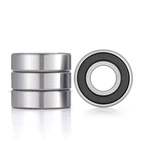 Donepart Bearings 5/8" IDx 1-3/8" ODx .433" Thick 99502H-2RS Double Rubber Sealed Bearings for Go Kart, Mini Bikes, Lawn Mower, Wheels (4 Pack)