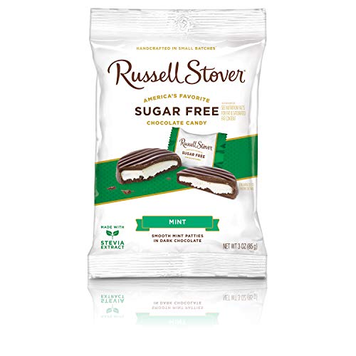 Russell Stover Sugar Free Mint Patties with Stevia, 3 oz. Bag