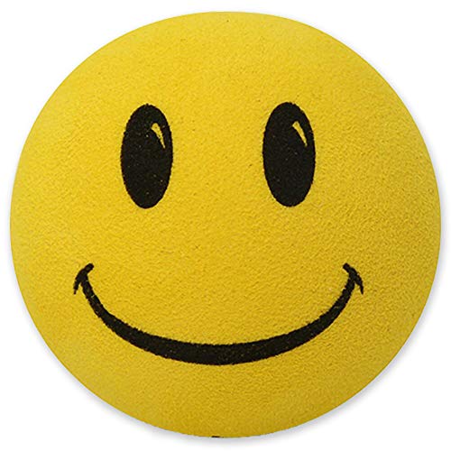 Tenna Tops Happy Smiley Face Car Antenna Topper/Auto Mirror Hanger/Dashboard Accessory (Yellow)