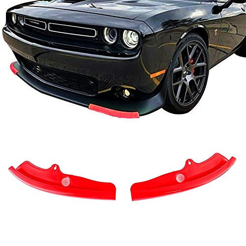 Front Bumper Lip Splitter Protector Replacement for 2015-2023 Dodge Challenger Scat Pack, SRT 392 and 2019-2023 RT GT (Red)