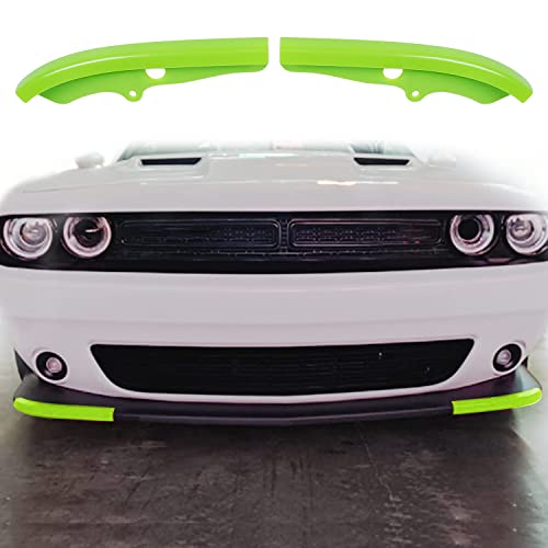 CheroCar Front Bumper Lip Splitter Protector Replacement Cover Bumper Guard for 2015-2021 Dodge Challenger Scat Pack SRT 392, for 2019-2021 RT GT (Light Green)