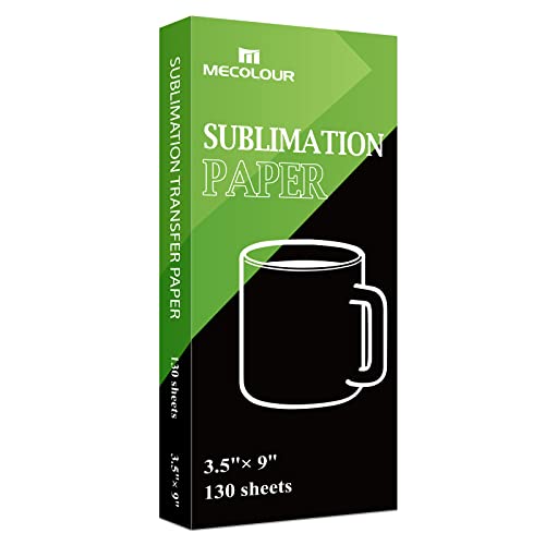 MECOLOUR Sublimation Paper 110 Sheets Heat Transfer Paper Compatible Any Inkjet Printer with Sublimation Ink for Mug, Light Fabric, T-shirt (3.5"X9")