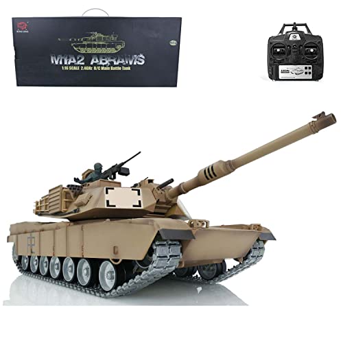 Pro Ver 1/16 Henglong Tk7.0 Abrams M1A2 Rc Tank Ir Battle Bb Shooting 3918 360 Turret Barrel Recoil Metal Wheels
