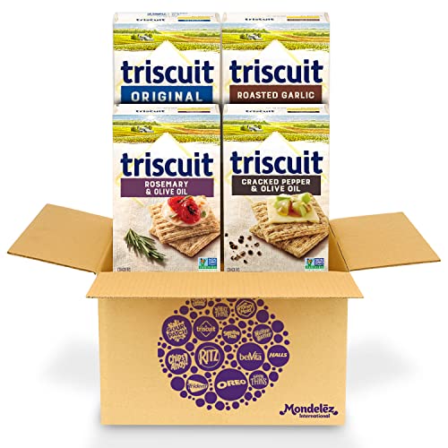 Triscuit Whole Grain Crackers 4 Flavor Variety Pack, 4 Boxes