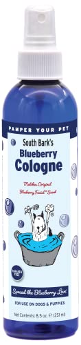 SHOW SEASON ANIMAL PRODUCTS 1 South Bark's Original Blueberry Pet Cologne 8.5 oz. For Dogs | Long-Lasting Odor Eliminator | Made in The USA | Same Scent As The Famous Blueberry Facial