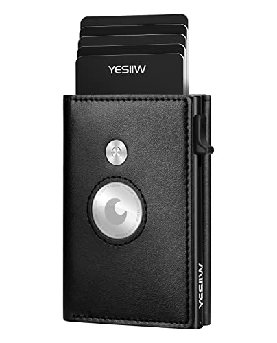 YESIIW Airtag Wallet For Men - Smart Walle For Men,Leather Smart Air Tag Wallet With Banknote Compartment (No Airtag Included)