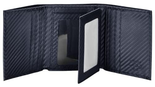 Stealth Mode Carbon Fiber Trifold RFID Wallet For Men With Flip Out ID Holder (Carbon Fiber)