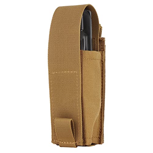 CAT Outdoors MK3 Pepper Spray Holster MOLLE - Adjustable Nylon Mace/MK4 OC Spray Holster for Duty Belt - Tactical Pepper Spray Holder - MOLLE OC Spray Pouch (Coyote Brown)