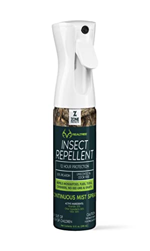 Zone Realtree Invisible Hunter Insect Repellent. Picaridin Insect Repellent. Unscented and Odor-Free. DEET-Free, Picaridin Based Tick Chigger Mosquito Repellent