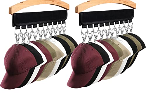 Yeefeoch Hat Organizer for Hanger - Baseball Caps Rack, Multifunctional Coat Rack-Closet Storage Expert, Hat Racks (2Pack)