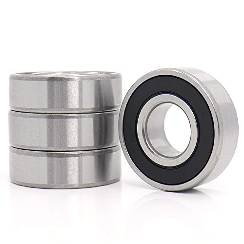 Donepart 6001 Bearing 6001-2RS C3 High Speed 12mm x28mm x8mm Deep Groove Bearings Double Sealed for Motors, Bicycle, Wheels, Power Tools, etc. (4pcs)