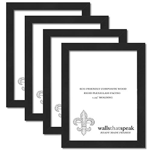 wallsthatspeak 20x27 Black Picture Frame for Puzzles Posters Photos or Artwork, Set of 4