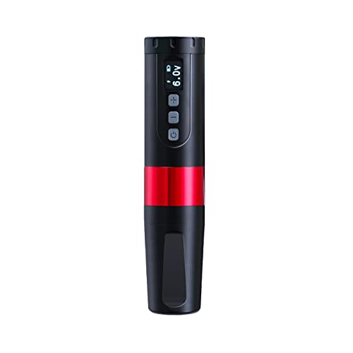 BRONC V2 Tattoo Machine Rotary Pen Style Supply Coreless Motor 2,000mAh Battery Power (Red)