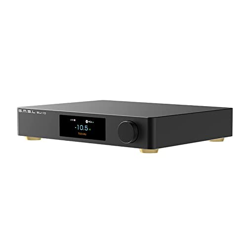 S.M.S.L SU-10 MQA Decoder Dual ES9038PRO Support MQA-CD High-Performance Audio DAC 32Bit/768kHz DSD512 Hi-Res Audio Support LDAC,Aptx/HD,SBC,AAC