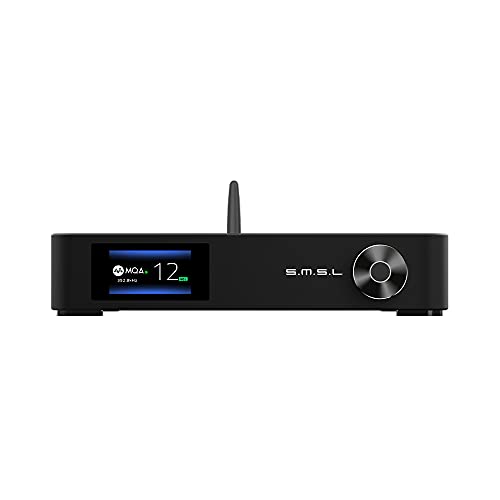 S.M.S.L M400 HiFi Audio DAC, Supports MQA decoding AK4499 Chip, Second XMOS XU216, DSD512 32Bit/768kHz, Bluetooth 5.0 Fully Balaced Decoder Hi-Res Hi-end, USB/ Optical/ Coaxial/ IS/ Bluetooth Input