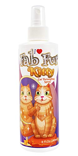 Pet MasterMind Fab Fur Kitty Detangling Conditioning Spray, Best Cat Spray for Grooming and Dematting, Premium Natural Ingredients, Unscented, 8 oz Bottle