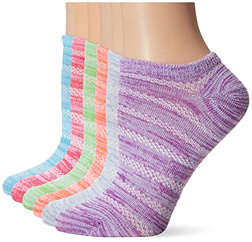 Hanes womens Lightweight Breathable Super No Show Socks, 6-pair Pack Casual Sock, Assorted Colors, 8 12 US