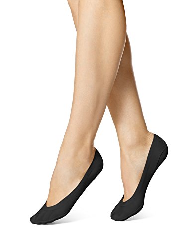 HUE womens Hue Women's Classic Perfect Edge (Pack of 3) fashion liner socks, Black, One Size US