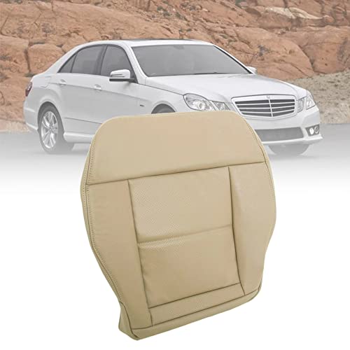 Priprilod Tan Leather Driver Side Bottom Replacement Seat Cover Compatible with Mercedes Benz E350 E550 2010 2011 2012 2013 2014